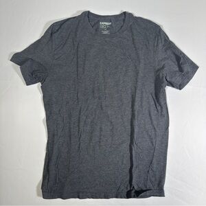 Express Men's Charcoal Short Sleeve Tee